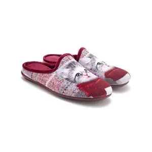 Flauschige Pantoffeln mit Katzenmotiv für Damen Pédiconfort image-2