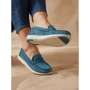 Damen Wildleder Mokassins Pédiconfort image-2