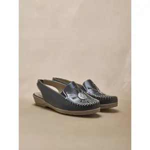 Sandali in cuoio con aperture elastici donna Pédiconfort image-1