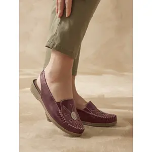 Sandali in cuoio con aperture elastici donna Pédiconfort image-2