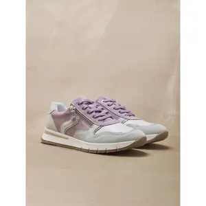 Two-tone zipped and laced women's trainers Pédiconfort image-1