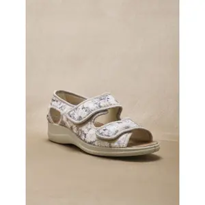 Women's open-toe sandals with Velcro straps Pédiconfort image-1