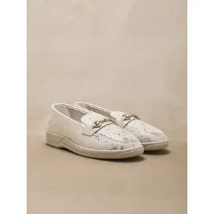 Dames textiele mocassins met schuimrubberen binnenkant Pédiconfort image-2