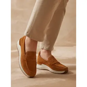 Elastische Wildleder-Mokassins für Damen Pédiconfort image-2