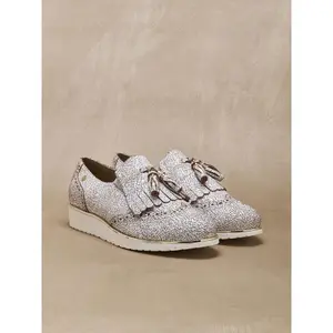 Dames instappers met elastische zijkanten en pompons Pédiconfort image-1