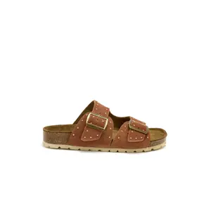 Damen Veloursleder-Mules mit Schnallen Pédiconfort image-0