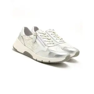 Baskets cuir et textile femme Pédiconfort image-1