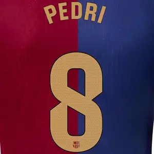 Flocking home FC Barcelone Liga PEDRI #8 2024/25 image-0