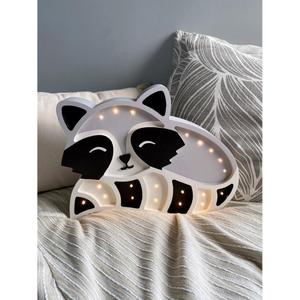 Handgefertigte Lampe Peekaboo Raccoon image-2