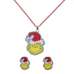 Earrings and Necklace Set Peers Hardy The Grinch Christmas image-1