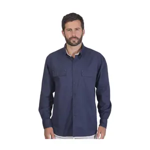 Overhemd met lange mouwen en 2 zakken Pen Duick image-1