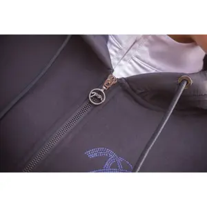 Casaco com capuz com fecho de correr para mulher Pénélope Fluore image-4