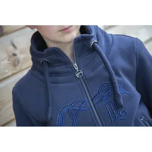 Sudadera de equitación con cremallera completa para niña Penelope Native Strass image-3