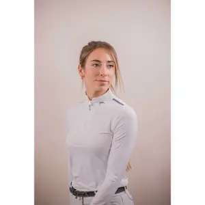 Reit-Poloshirt für Mädchen Pénélope Séville Mesh image-0