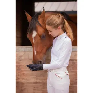 Reit-Poloshirt für Mädchen Pénélope Séville Mesh image-1