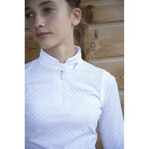 Reitturnier-Polo mit langen Ärmeln, Mädchen Penelope Seville image-2