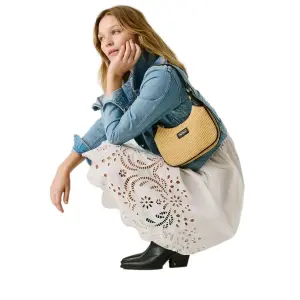 Women's Raffia Crossbody Bag Pepe Jeans Trish image-0