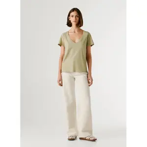 T-shirt com decote em V para mulher Pepe Jeans Megan image-2