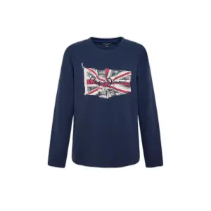 Children's long-sleeved T-shirt Pepe Jeans Jeans Flag Logo image-0