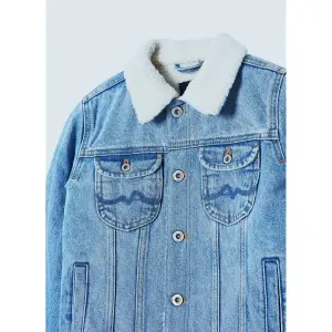 Girl's denim jacket Pepe Jeans New Berry Sherped image-1