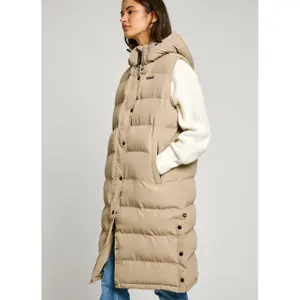 Women's sleeveless hooded down jacket Pepe Jeans Bibi image-6