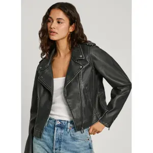 Leather jacket woman Pepe Jeans Ciry image-3