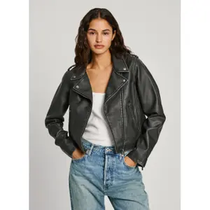 Leather jacket woman Pepe Jeans Ciry image-4