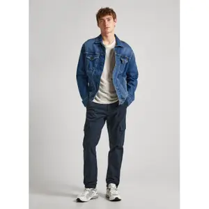 Schmal geschnittene Cargohose Pepe Jeans Twill image-2