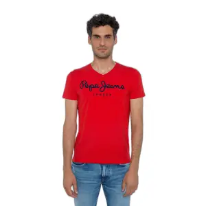 T-Shirt mit V-Ausschnitt Pepe Jeans Original Stretch image-2