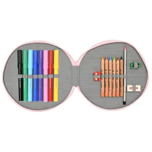 Complete round pencil case for children Peppa Pig image-2