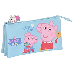Etui mit 3 Fächern Kind Peppa Pig