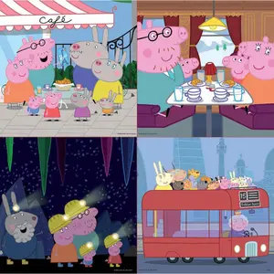 Case of 4 progressive puzzles Peppa Pig image-1