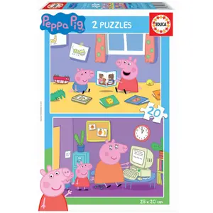 Puzzle of 2 x 20 pieces Peppa Pig image-0