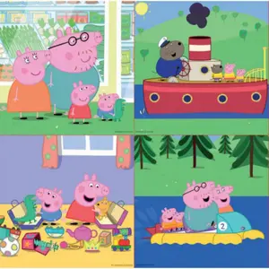 6-9-12-16 piece progressive puzzle Peppa Pig image-1