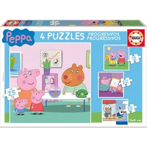 12-16-20-25 piece progressive puzzle Peppa Pig image-3