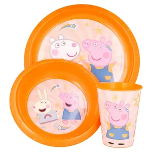 Batch 3 polypropylene dishes Peppa Pig image-0
