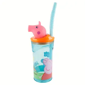 Straw mug figurine Peppa Pig 3D image-1