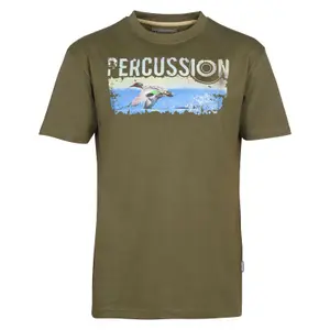 T-shirt med tryk af and PERCUSSION image-0