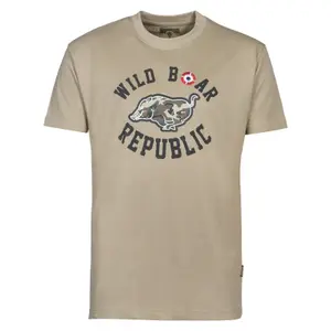 T-shirt med springende vildsvin PERCUSSION Wild Boar Republic image-0