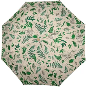 Botanical printed folding umbrella Perletti Eco image-2