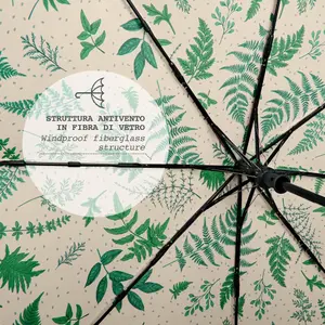 Botanical printed folding umbrella Perletti Eco image-3