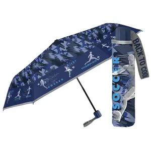 Umbrella manual folding printing soccer child Perletti 91 cm image-1