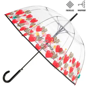 Transparent umbrella bell hearts child Perletti image-0