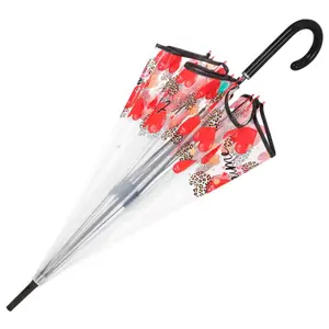 Transparent umbrella bell hearts child Perletti image-1