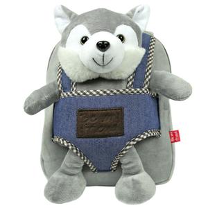 Zaino reversibile con peluche per bambini Perletti Husky Harry