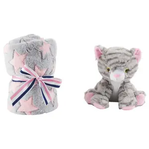Soft Toy and Blanket Perletti Candy Cat image-1