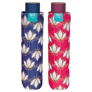 Children's manual folding umbrella Perletti Lotus Flowers image-0
