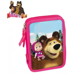 Double pocket pencil case for children Perona Masha y el Oso image-0