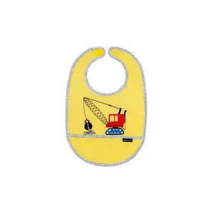 Baby bib with oilcloth Petit Jour Le Chantier image-0