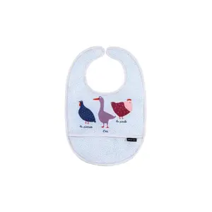 Baby bib with oilcloth Petit Jour La Ferme Basse-Cour image-0